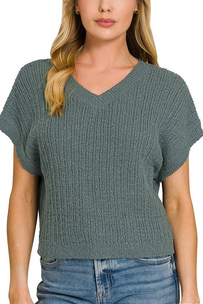 Textured Sweater Vest
