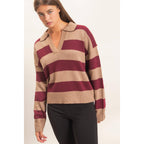 Rugby Stripe Polo Sweater