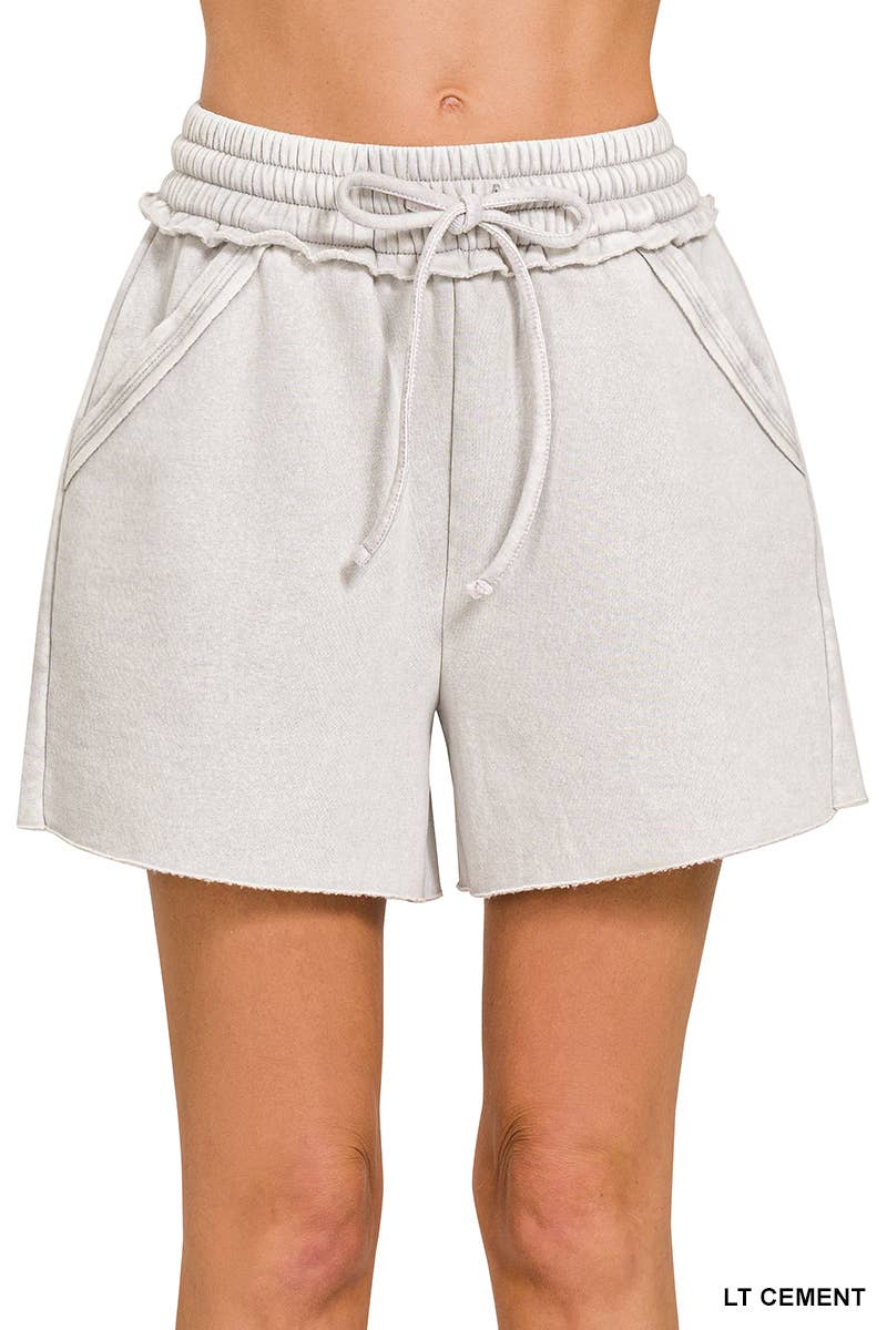 Elastic Waistband Dolphin Shorts
