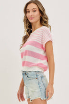 STRIPED SPRING/ SUMMER  KNIT TOP
