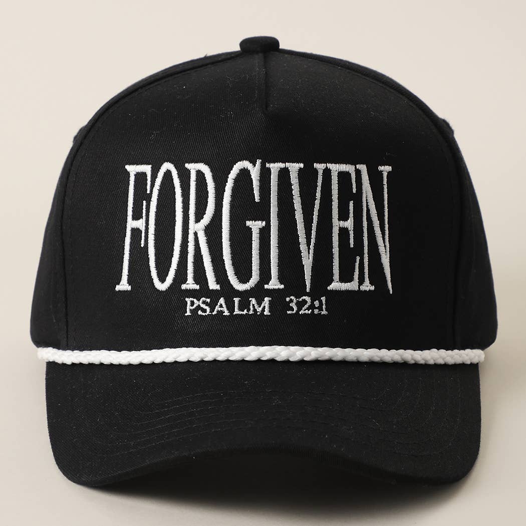 FORGIVEN PSALM 32-1 Embroidered Rope Trucker Hat