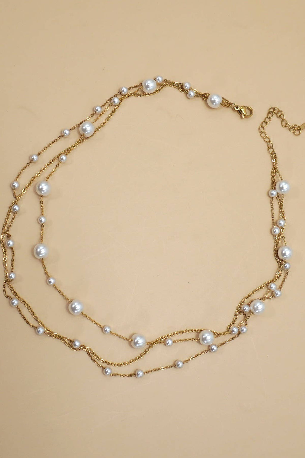 18K STAINLESS STEEL TARNISH FREE LAYERED NECKLACE | 40NK9551