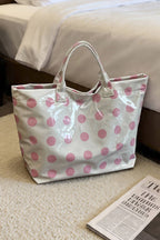 LAS Polka Dot Durable Waterproof PVC Tote Bag