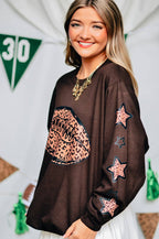 Leopard Football Brown Sweatshirt
