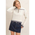 Cable Knit Collar Sweater
