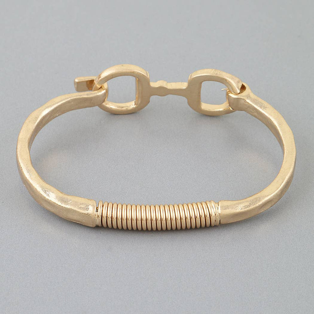 Hammered Toggle Cuff Bracelet