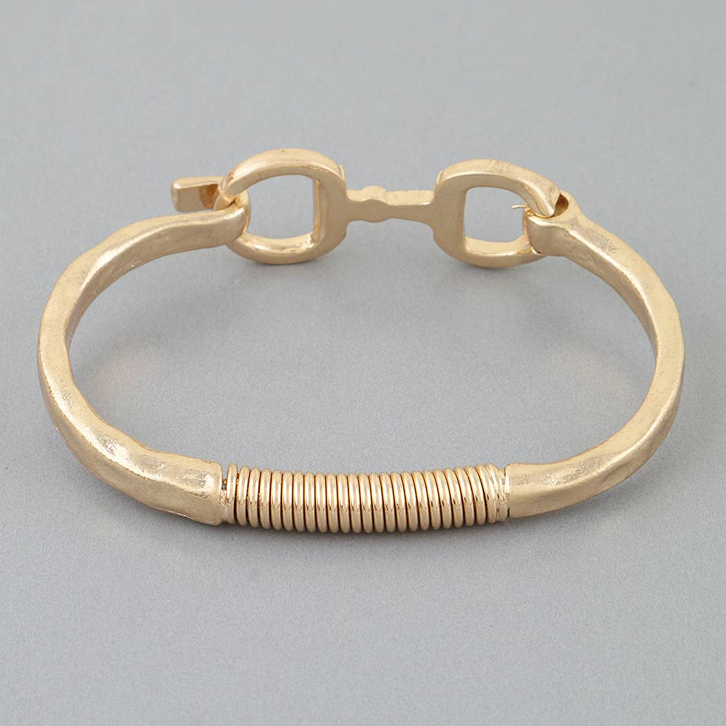 Hammered Toggle Cuff Bracelet