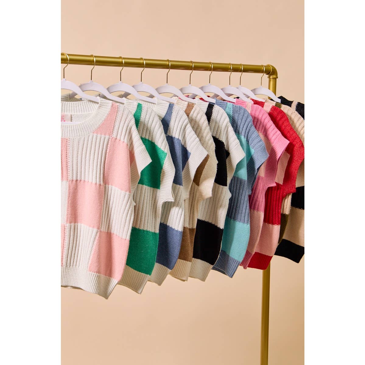 CHECK PLAID CASUAL SWEATER TOP