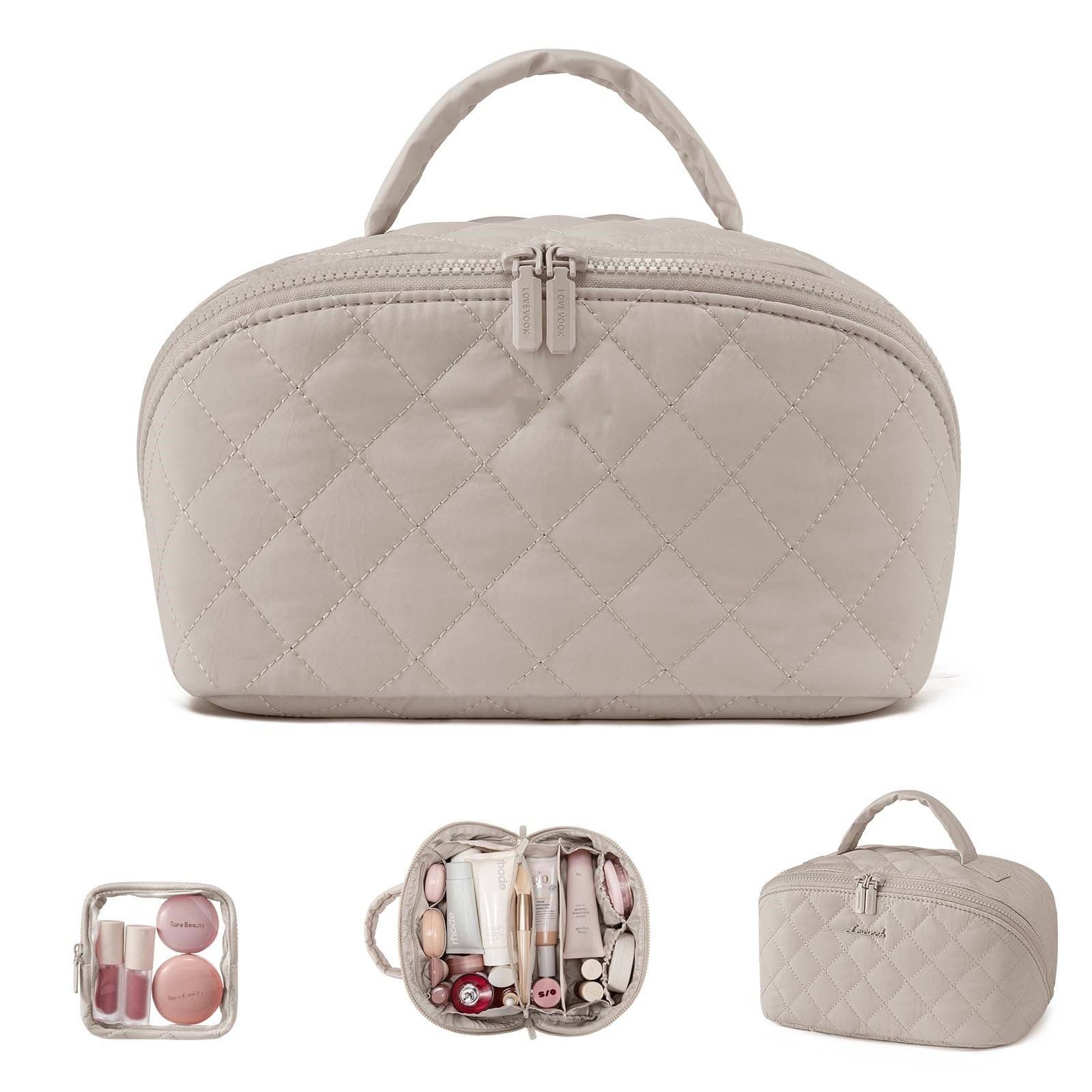 OPEN FLAT COSMETIC MAKEUP POUCH BAG SET | 40P634