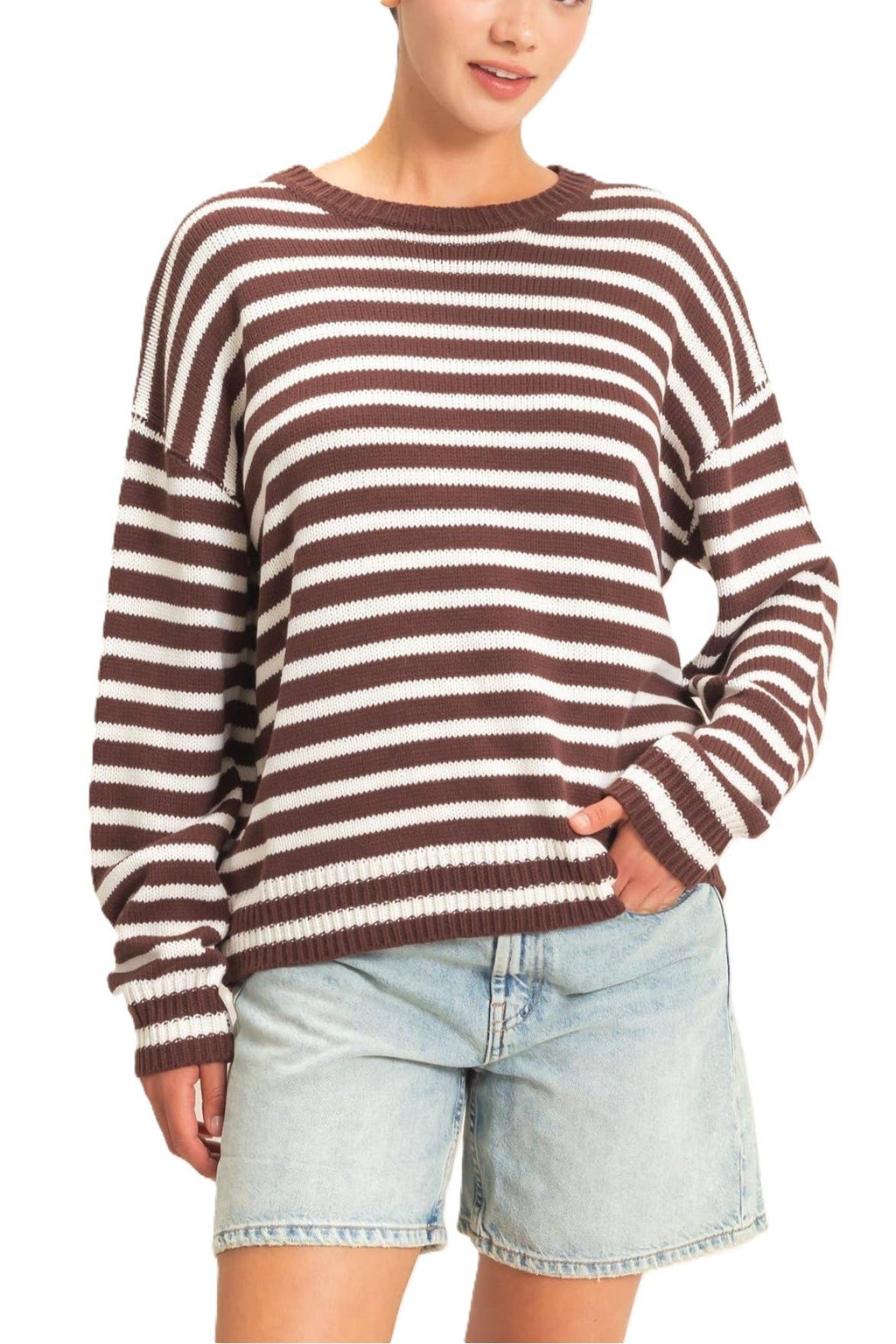 Striped Crew Neck Sweater