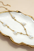 STAINLESS STEEL TARNISH FREE PEARL NECKLACE | 40NK9745
