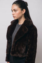 Cropped Faux Fur Jacket