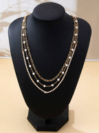 Pearl & Rhinestone Layered Necklace | 80N93279