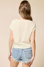 Mallard Ducks Graphic Potassium Spray Faux Crop Tee