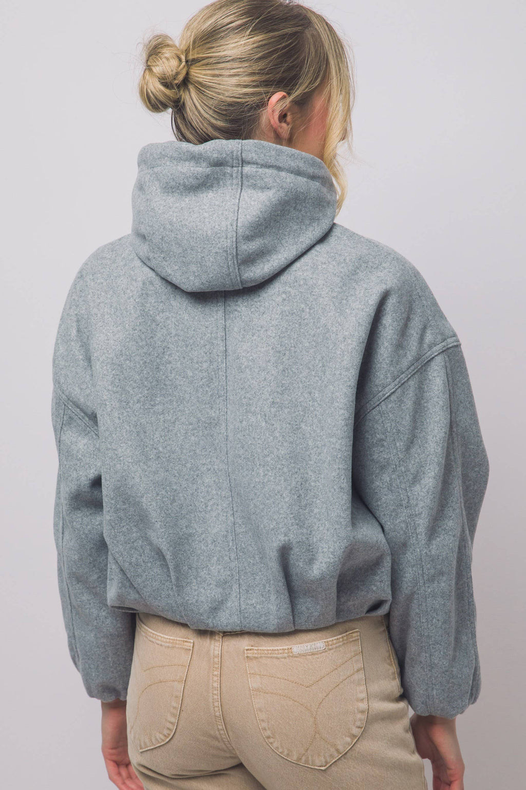 Boiled Hooded Bomber Jacket w/ Side Pockets