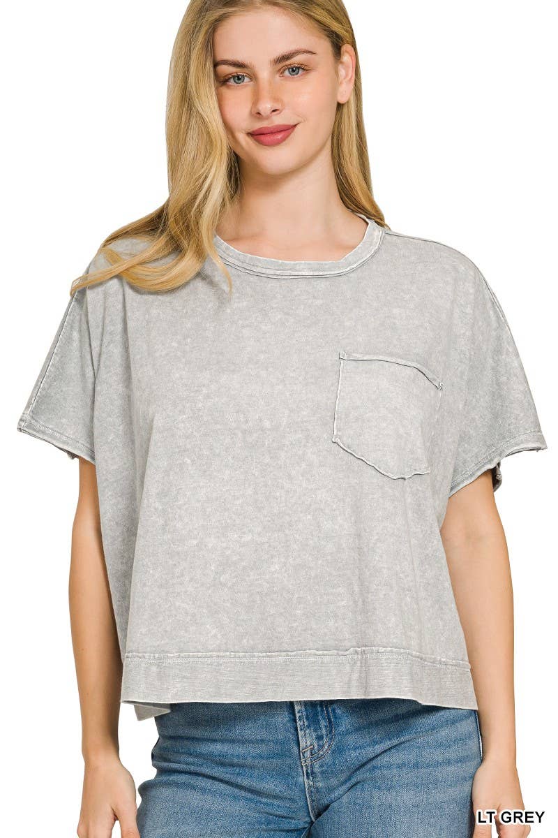 Halo Snow Washed Boxy Top N Shorts Set