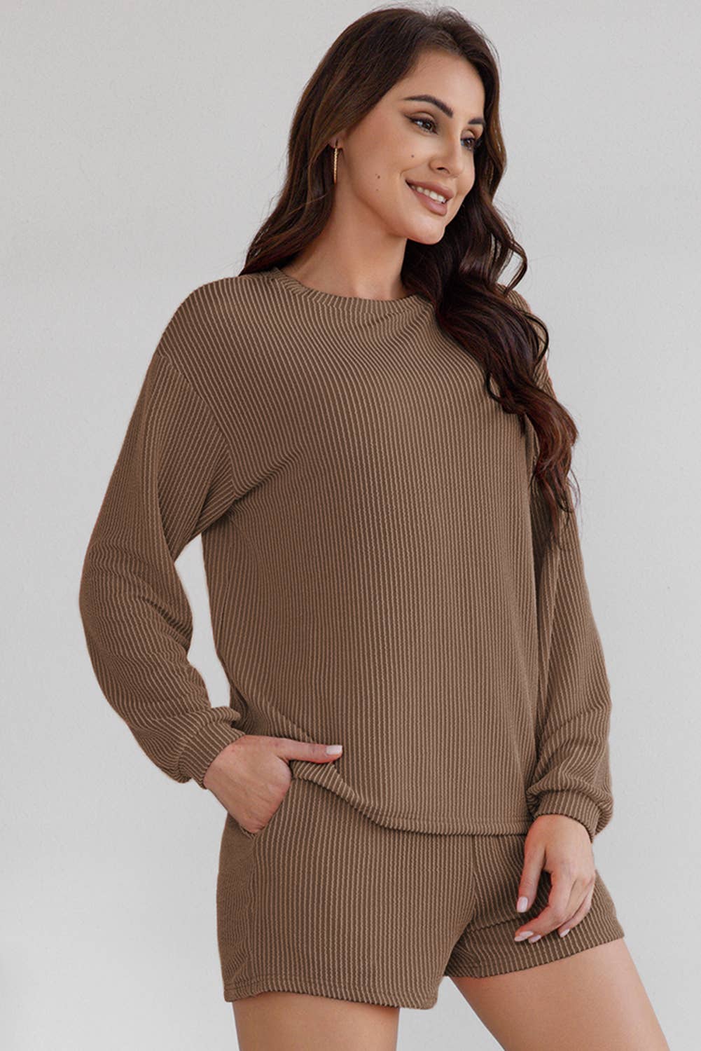 Kinsey Long Sleeve Top Shorts Set