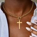 Gold Cross Necklace for Women