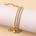 18K STAINLESS TARNISH FREE RHINESTONE BRACELET | 40B5269