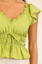 Ruffle Waist Tie Blouse 2