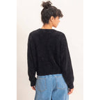 Chenille Crew Neck Sweater