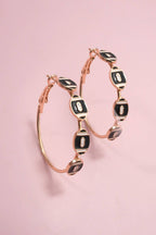 Gameday Football Baseball Hoop Earrings | 40E501