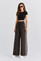 CP12379 - SIDE STRIPE LEOPARD PRINT PANTS