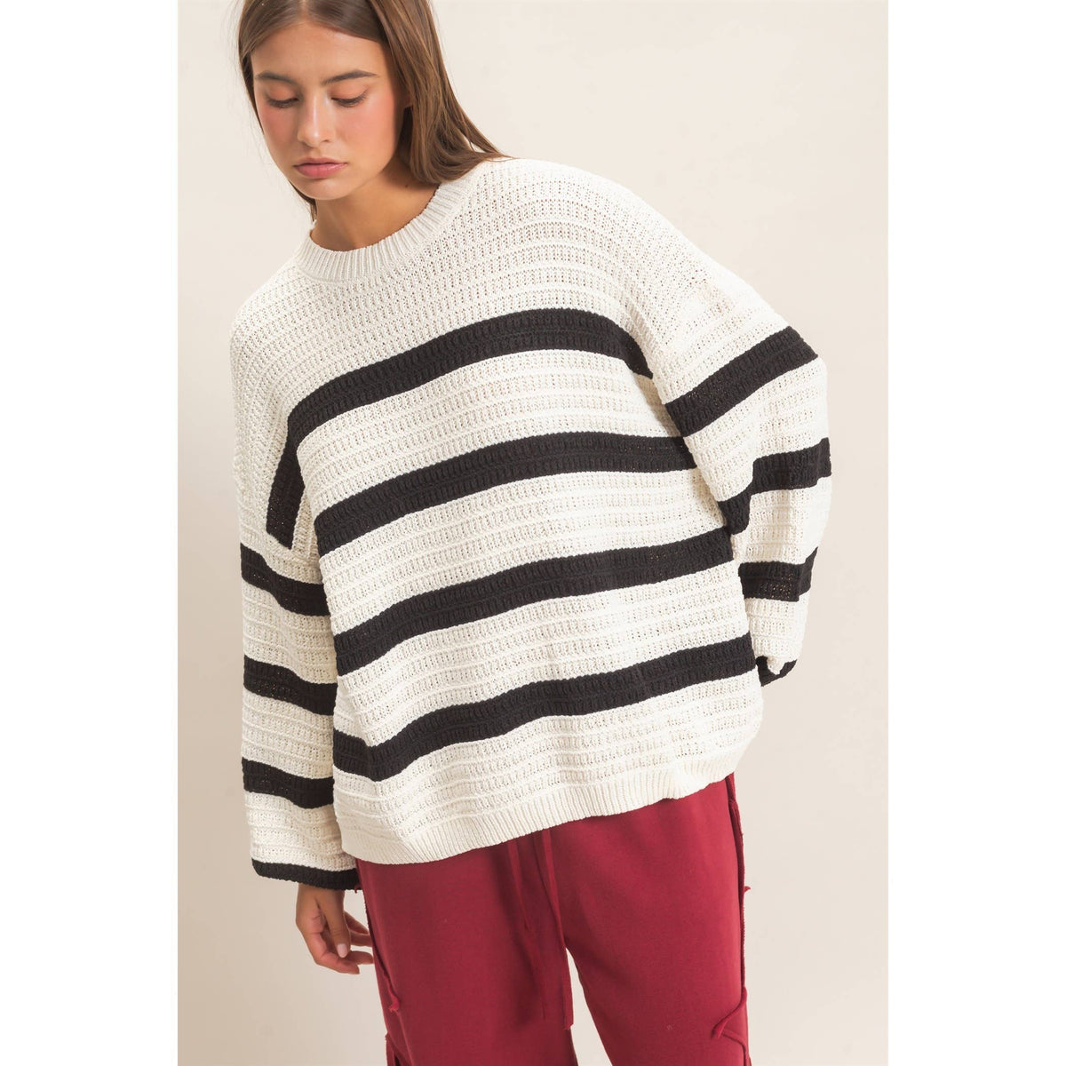 Striped Oversized Sweater