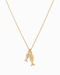 Double Sea Life Sardine Necklace