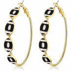 Gameday Football Baseball Hoop Earrings | 40E501