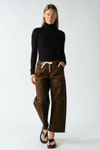 Leopard Lounge Wide-Leg Pants