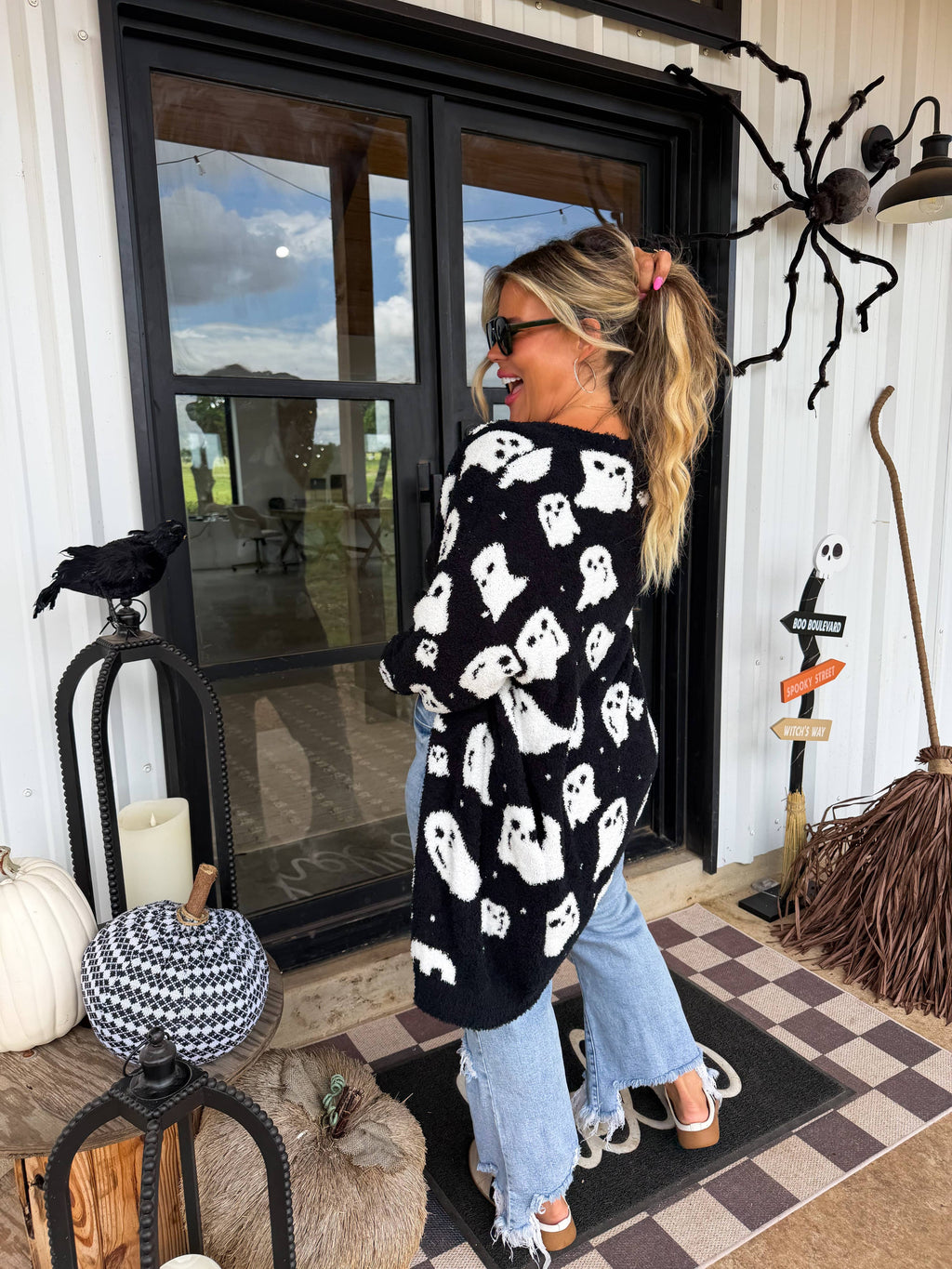 PREORDER- BOO CREW REVERSIBLE CLOUD CARDIGAN
