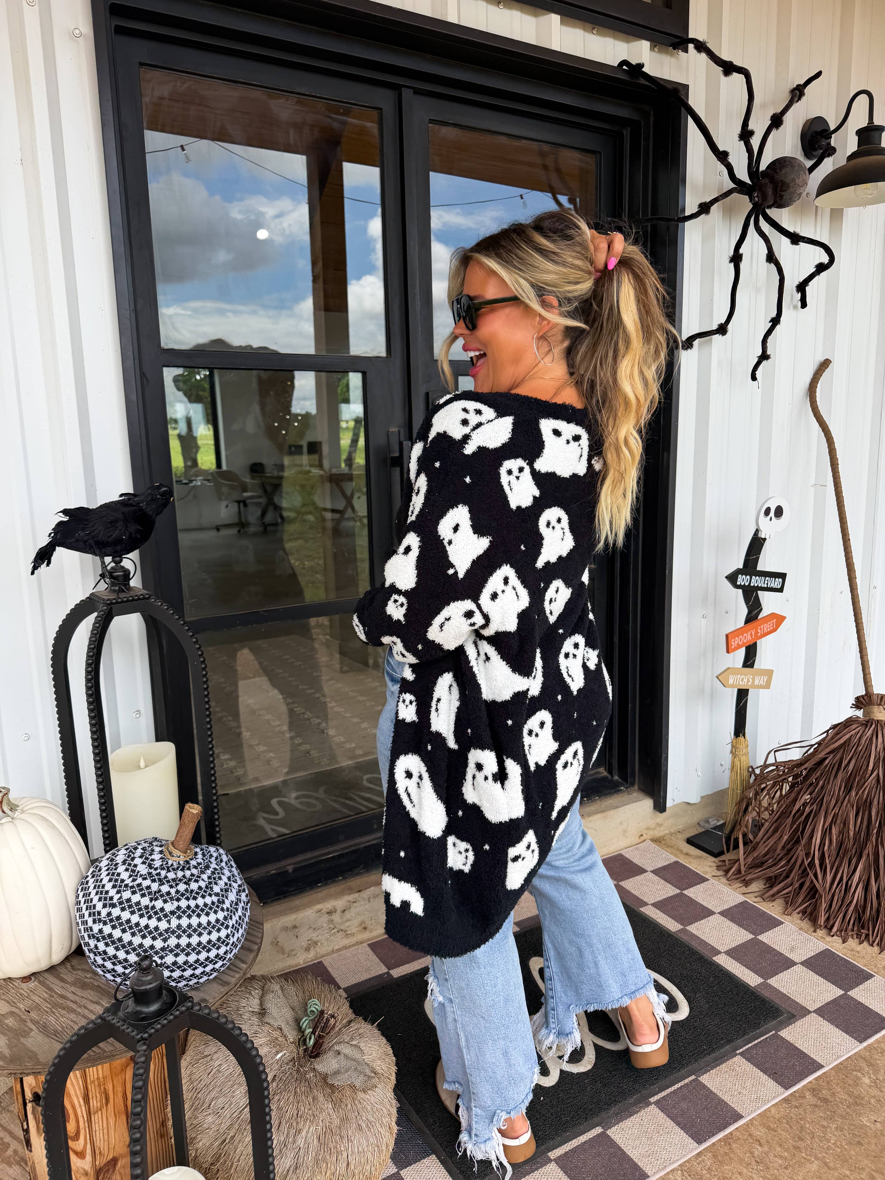 PREORDER- BOO CREW REVERSIBLE CLOUD CARDIGAN