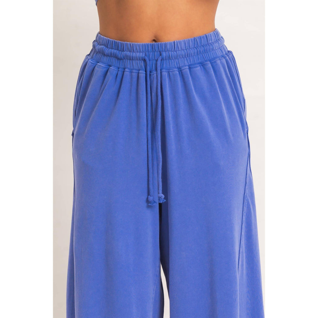 Wide Leg Mineral Wash Pants
