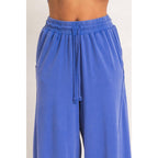 Wide Leg Mineral Wash Pants