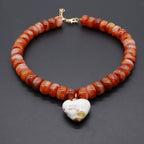Heart Pendant Resin Beaded Necklaces | 40NK9701
