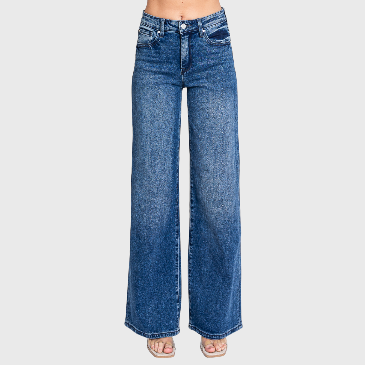 P1058W-DM HIGH RISE COMFORT STRETCH WIDE LEG JEANS