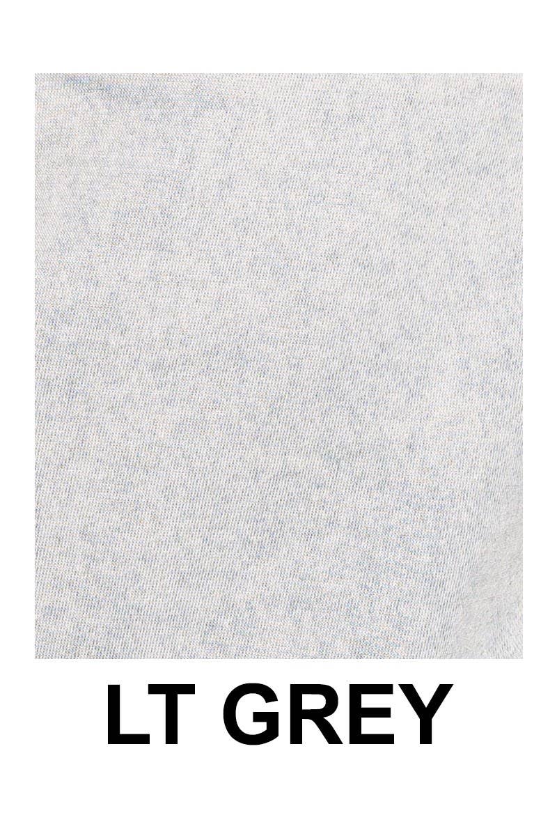 French Terry Washed Exposed-seam Wide Leg Pants