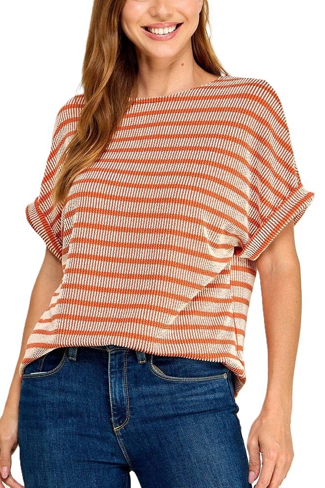 Stripe Rib Top