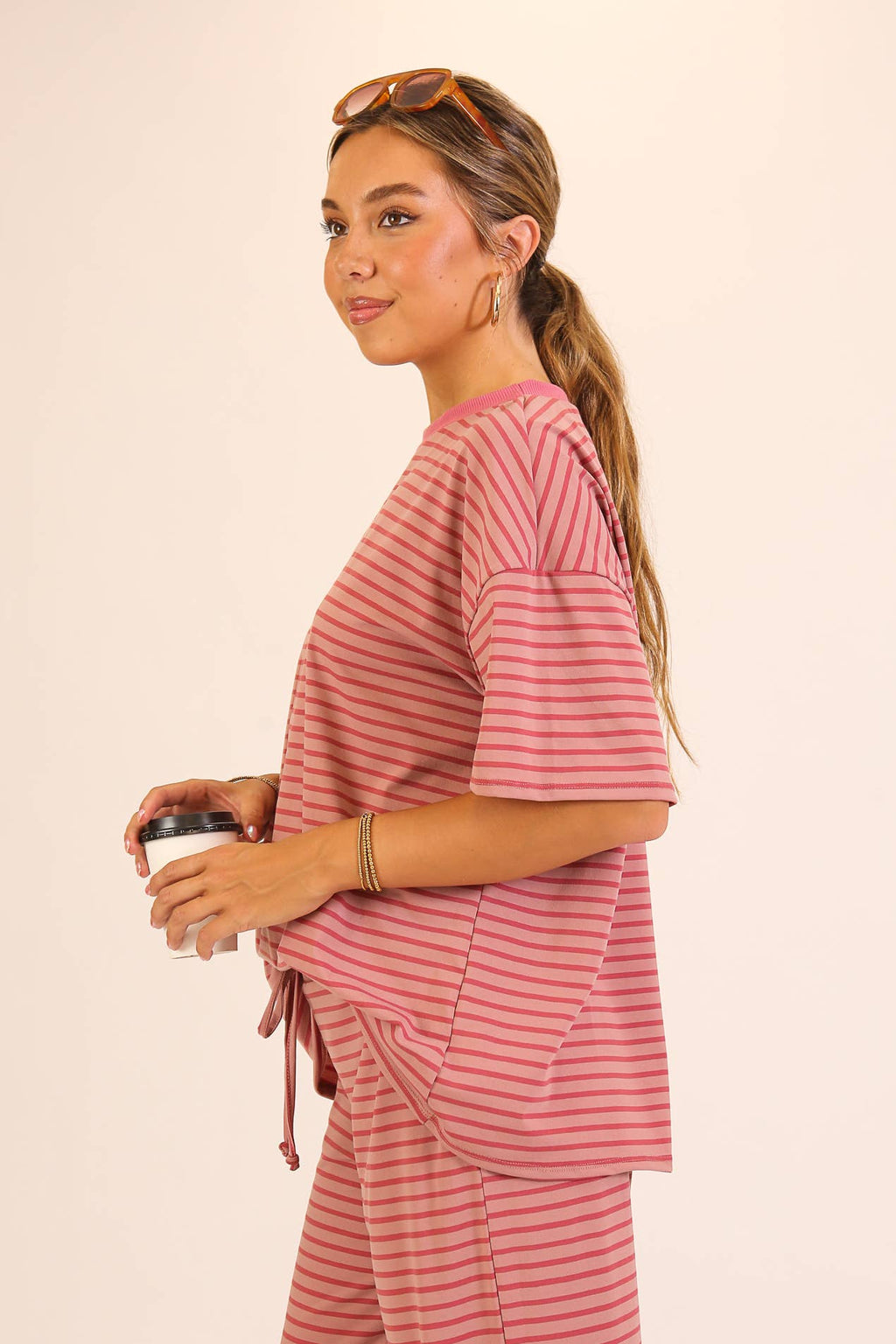 Striped Lounge Top & Pants Set