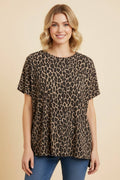 ET7864-22 ANIMAL URBAN RIBBED PRINT TOP