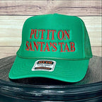 Put It On Santa's Tab Embroidered Trucker Hat