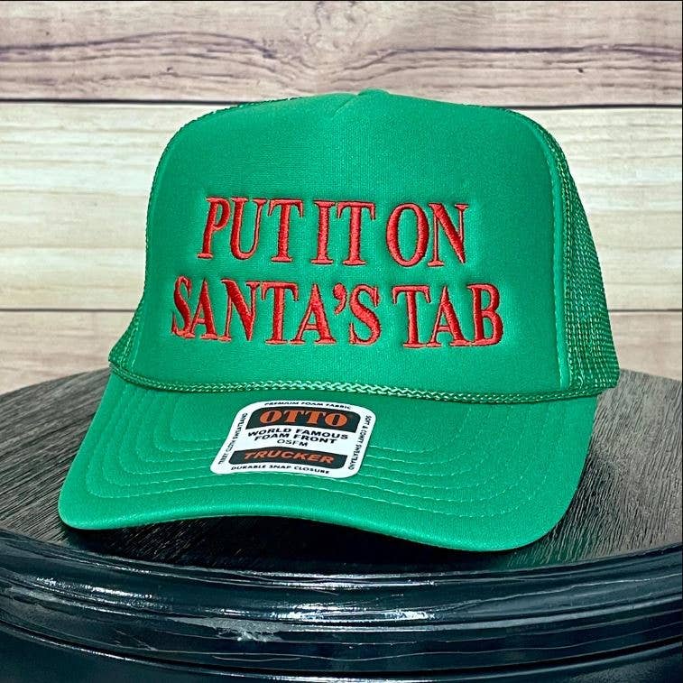 Put It On Santa's Tab Embroidered Trucker Hat