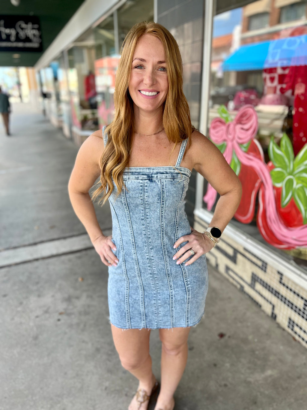 Concert Nights Light Wash Jean Dress