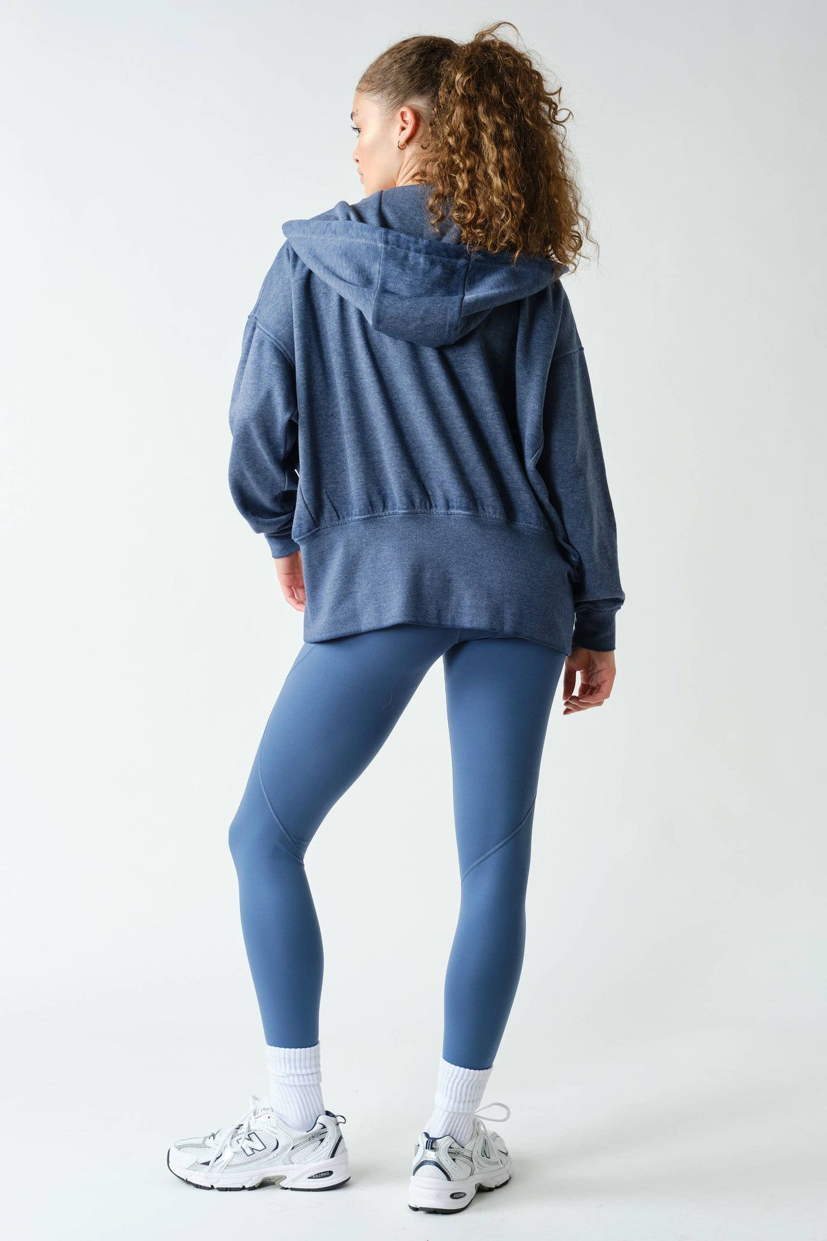 Fleece Hoodie Jacket with Tapered Sleeves