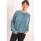 Chenille Crew Neck Sweater