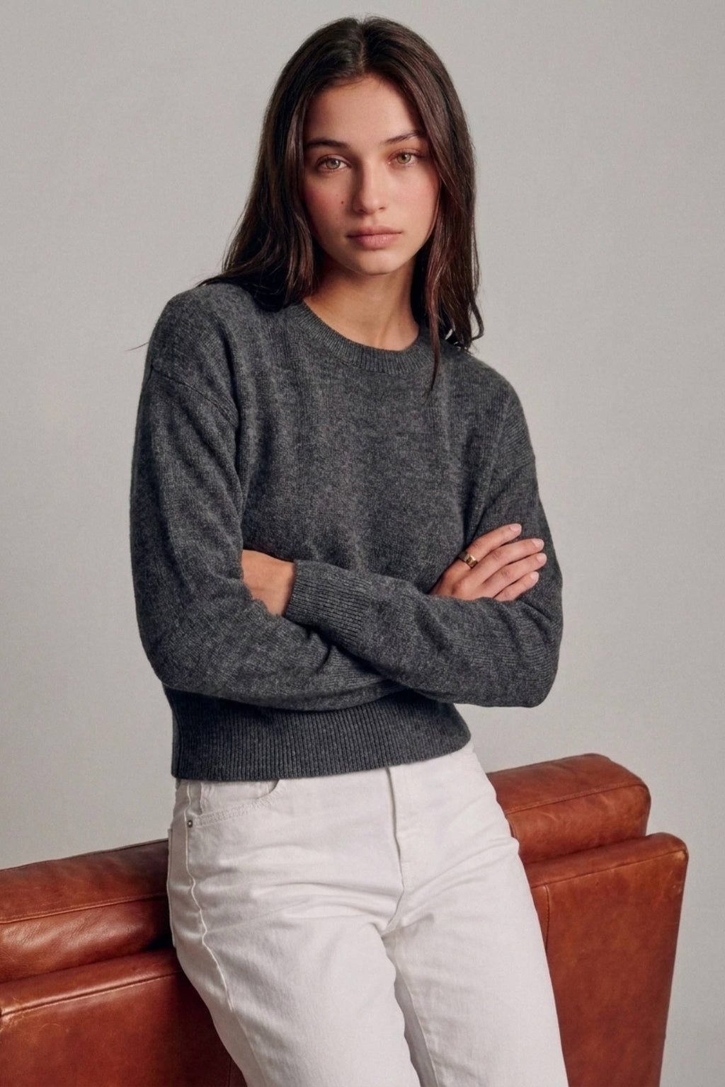 Crew neck Basic Sweater Top