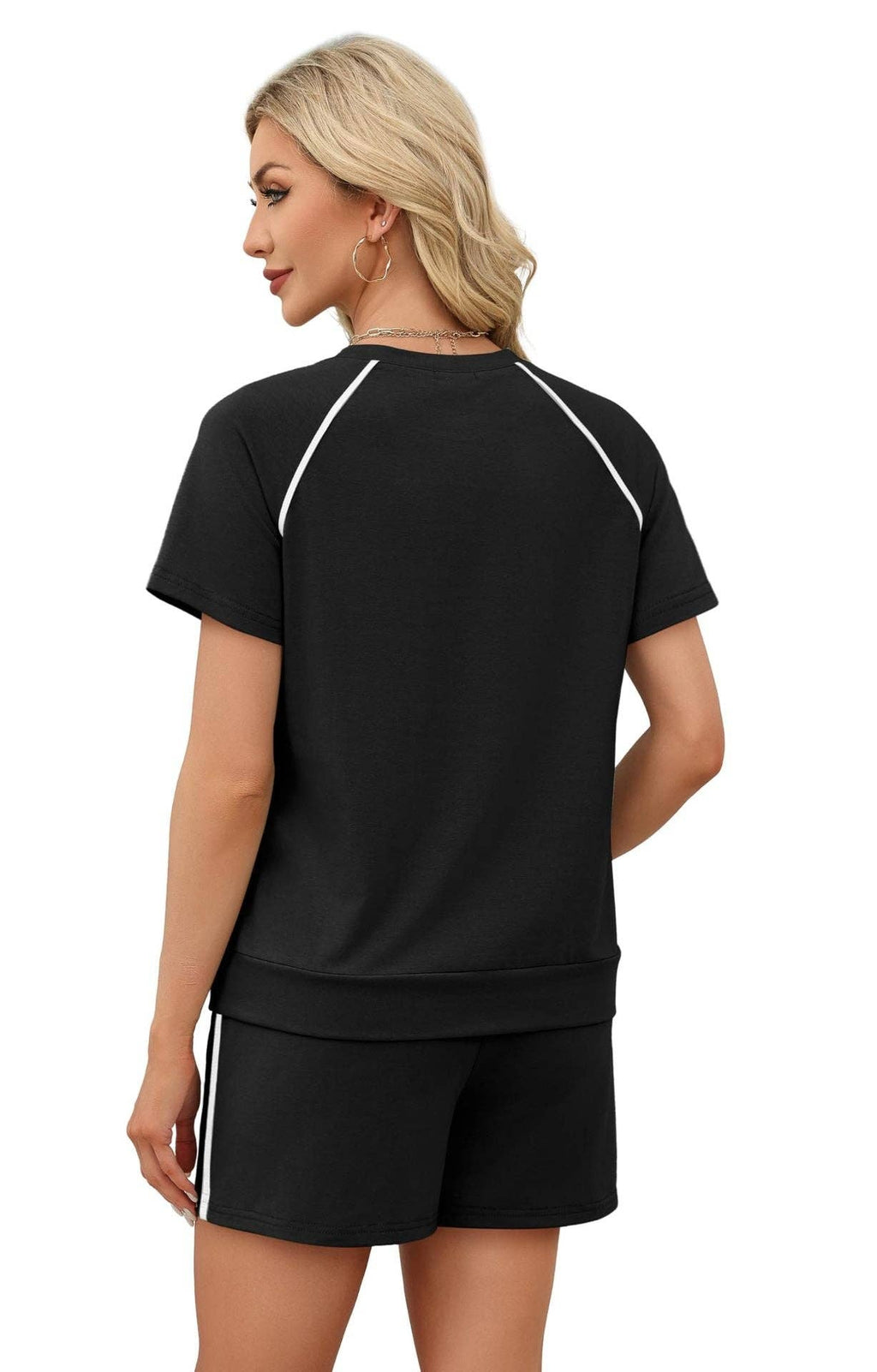 Athleisure Contrast Trim Two Piece Lounge Set