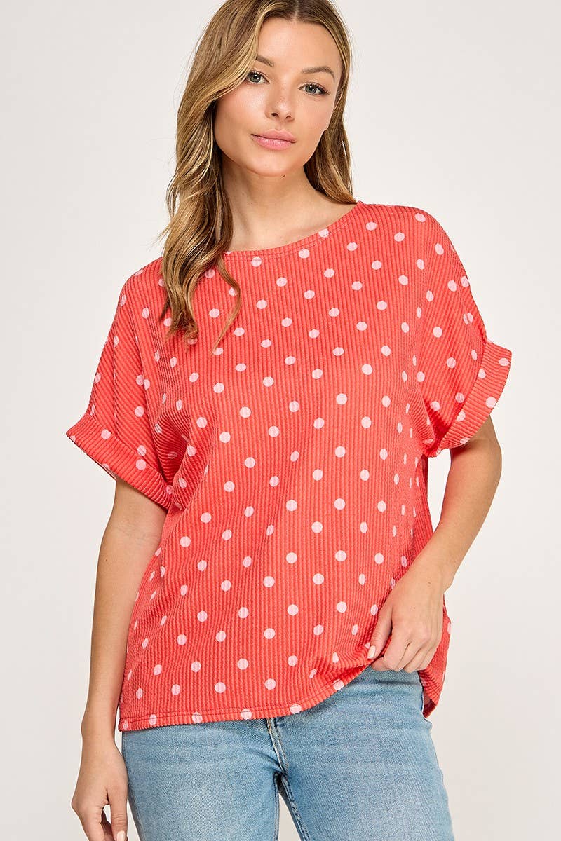 Polka Dot Pattern Top
