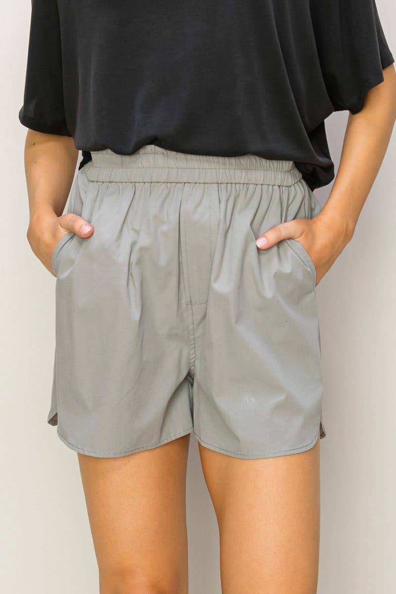 Poplin High Waist Shorts